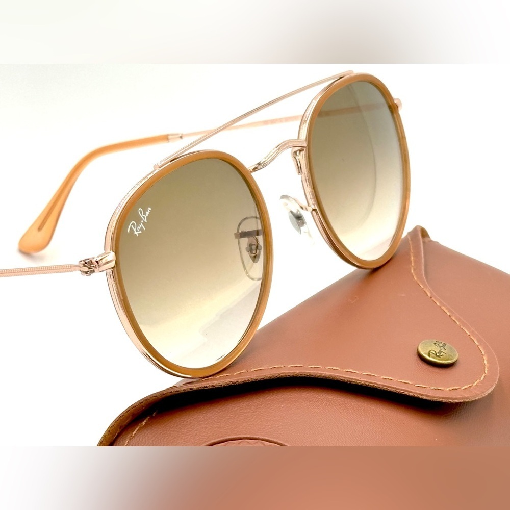 Ray-Ban Rb3648 Marshal 9070/51 Gold Gradient Brown 51mm Double Bridge - Picture 9 of 15